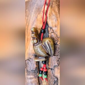 Hetian Jade Rooster Firgurine for Wisdom & Integrity Nephrite 1.75" X 1" 🐓